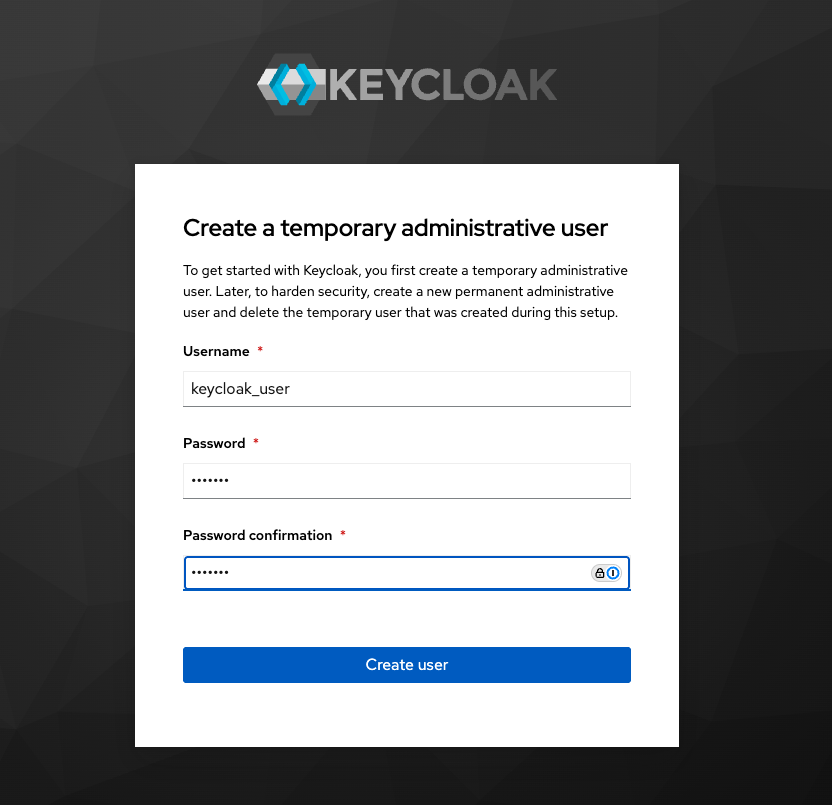 Keycloak Create User
